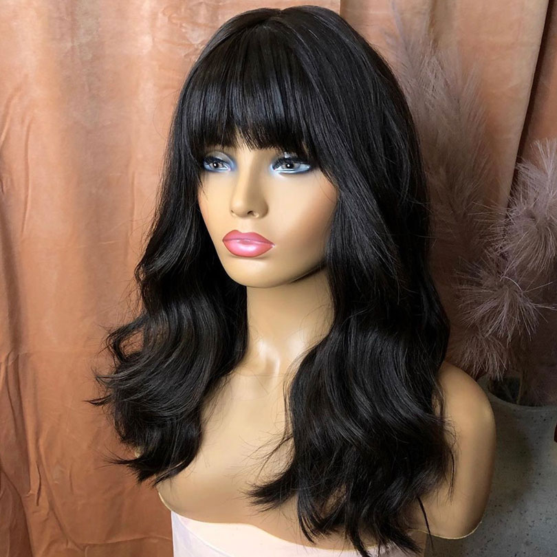 Brazilian Remy Hair Wavy Scalp Top Wig With Bang 180 Density Full Machine Made For Women, Natural color
Brazilian Remy Hair Wavy Scalp Top Wig With Bang 180 Density Full Machine Made For Women, Natural color