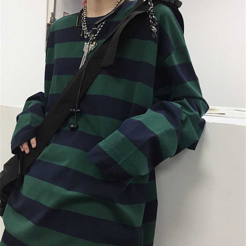 Spring Summer Stripes Long Sleeve T-shirt Women Fashion Tops Streetwear Punk Clothes Oversized Harajuku Graphic Tee Vintage 211110, Green
Spring Summer Stripes Long Sleeve T-shirt Women Fashion Tops Streetwear Punk Clothes Oversized Harajuku Graphic Tee Vintage 211110, Green