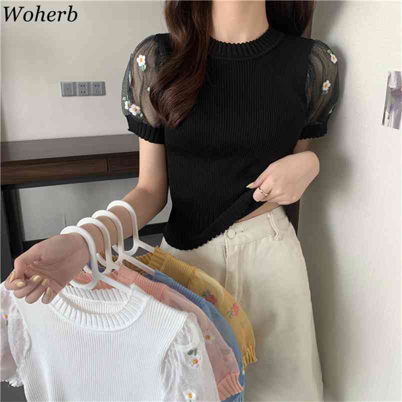 Summer Elegant Tops Women Vintage Knitted T-shirt Short Sleeve Mesh Lace Patchwork Hollow Out Tees Shirt Korean 210519, Black
Summer Elegant Tops Women Vintage Knitted T-shirt Short Sleeve Mesh Lace Patchwork Hollow Out Tees Shirt Korean 210519, Black
