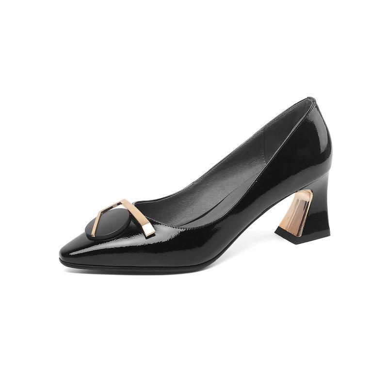 Autumn Square High Heels Pumps Black Patent Leather Elegant Office Lady Sexy Pointed Toe Party Shoes Women Dress
Autumn Square High Heels Pumps Black Patent Leather Elegant Office Lady Sexy Pointed Toe Party Shoes Women Dress