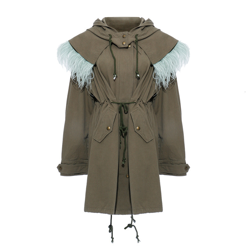 Women's Down & Parkas Autumn winter Feathers Hooded Woman Trench Coats Lace Up Loose Casual Long Jacket Coat streetwear ZFWX, Black
Women's Down & Parkas Autumn winter Feathers Hooded Woman Trench Coats Lace Up Loose Casual Long Jacket Coat streetwear ZFWX, Black