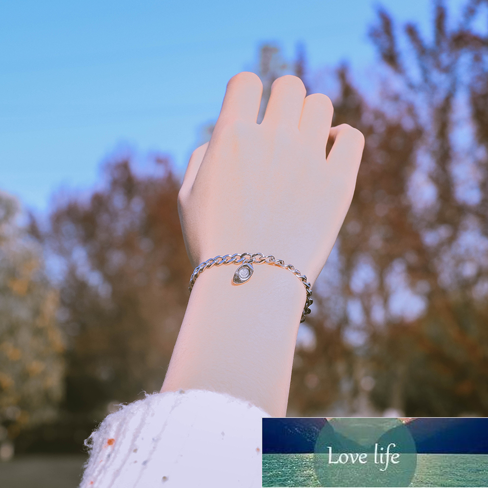 2Pcs/Set Heart shaped Magnet attraction Bracelet for couples Stainless steel Cuba chain men's and women's charm Jewelry gifts