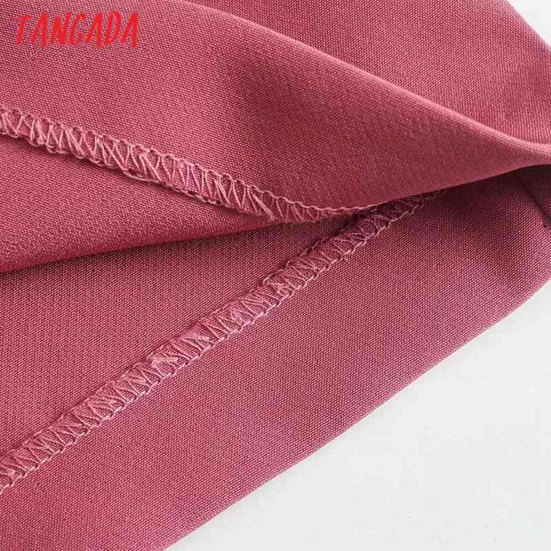 Women Elegant Solid Pink Button Decorate Zipper Pockets OL Shorts Pantalones 2R34 210416