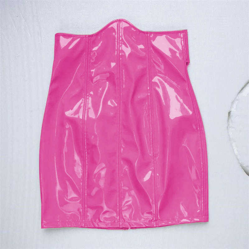 Colysmo PU Leather Sexy Skirt Solid High Waist Pencil s Womens Mini Bodycon Faldas Streetwear 210527