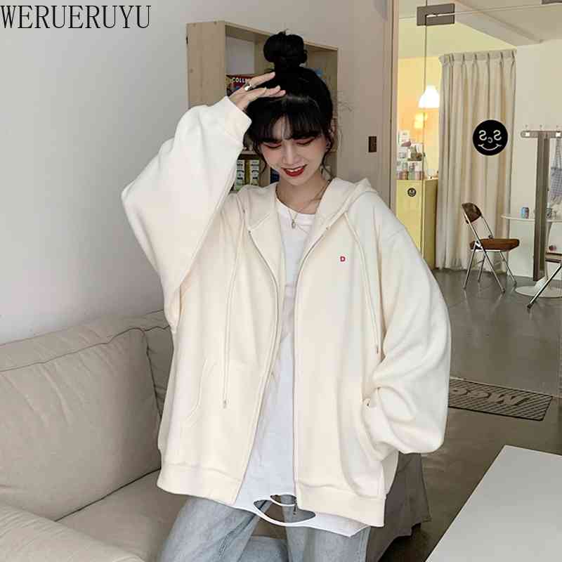 WERUERUYU Zip Up Sweatshirt Hooded Woman Korean Style Hoodies Autumn Winter Long Sleeve Oversized Tops Clothes 210608, Photo color
WERUERUYU Zip Up Sweatshirt Hooded Woman Korean Style Hoodies Autumn Winter Long Sleeve Oversized Tops Clothes 210608, Photo color