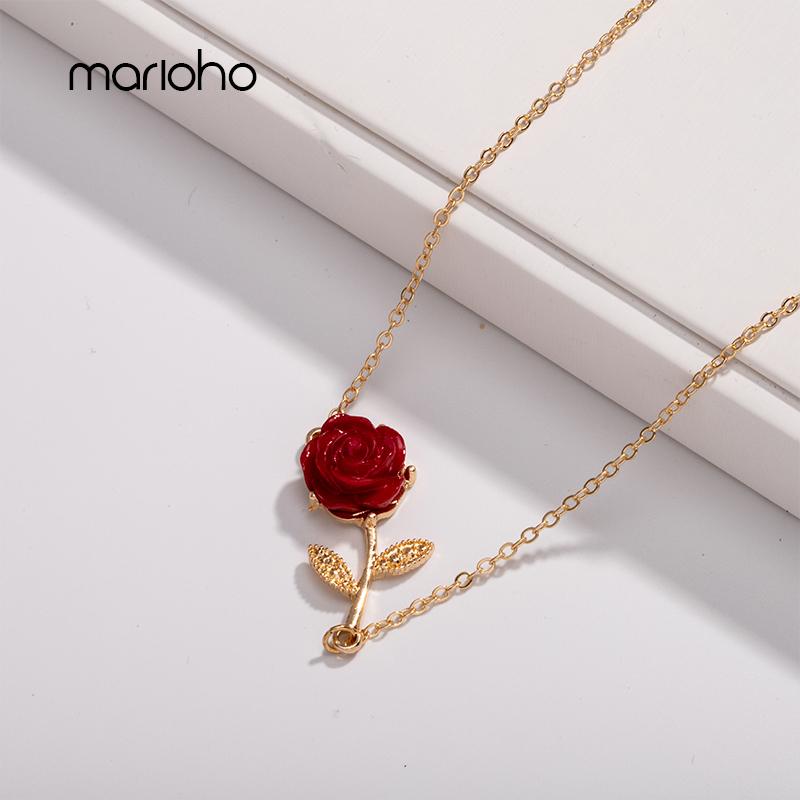 Pendant Necklaces Fashion Alloy Romantic Rose Necklace For Women Red Flower Geometric Simple Statement Birthday Party Bijoux
Pendant Necklaces Fashion Alloy Romantic Rose Necklace For Women Red Flower Geometric Simple Statement Birthday Party Bijoux