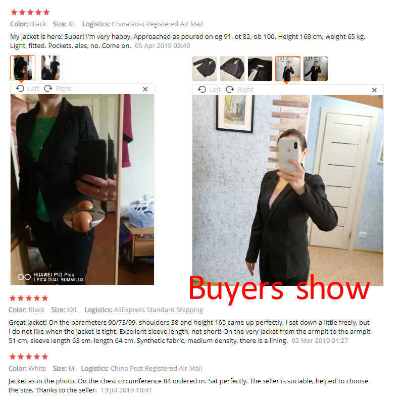 PEONFLY Ladies Blazer Long Sleeve Blaser Women Suit jacket Female Feminine Femme Pink Blue White Black 210930