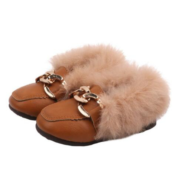 Fashion Kids Shoes Plush Children Loafer Shoes Girls Princess Party Shoes Toddler Boys Casual Sneakers