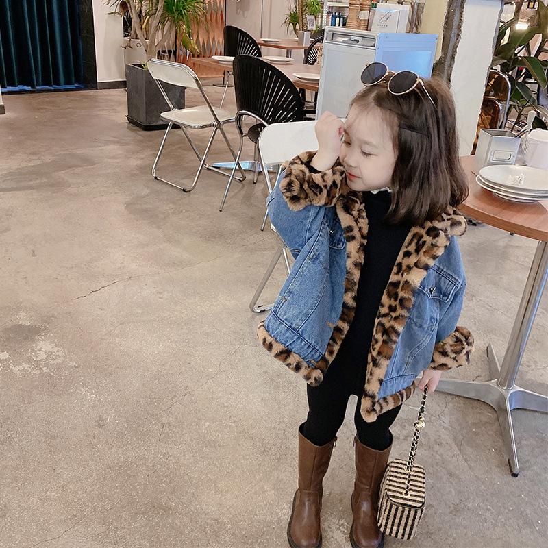Jackets 2021 Toddler Leapard Denim Jacket For Girls Fashion Baby Girl Winter Clothes With Fleece Warm Coat Fleeced Ins Clothing, Blue;gray
Jackets 2021 Toddler Leapard Denim Jacket For Girls Fashion Baby Girl Winter Clothes With Fleece Warm Coat Fleeced Ins Clothing, Blue;gray