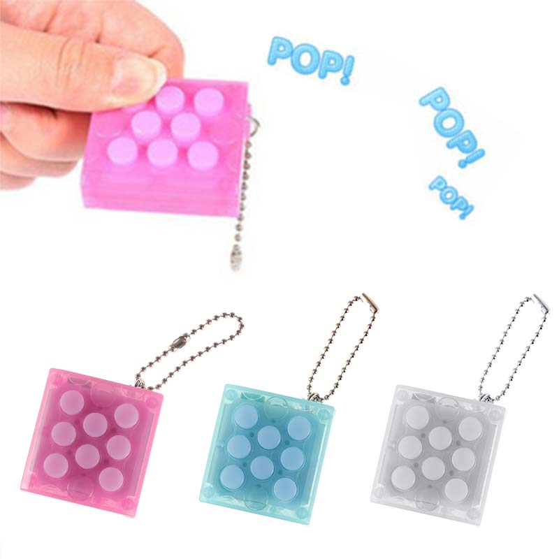 Finger Press Sound Electronics Toy Pop Keychain Bubble Wrap Keyring Infinite Squeeze Decompress Stress-Relieving Toys hand Training Pressure Relieve g