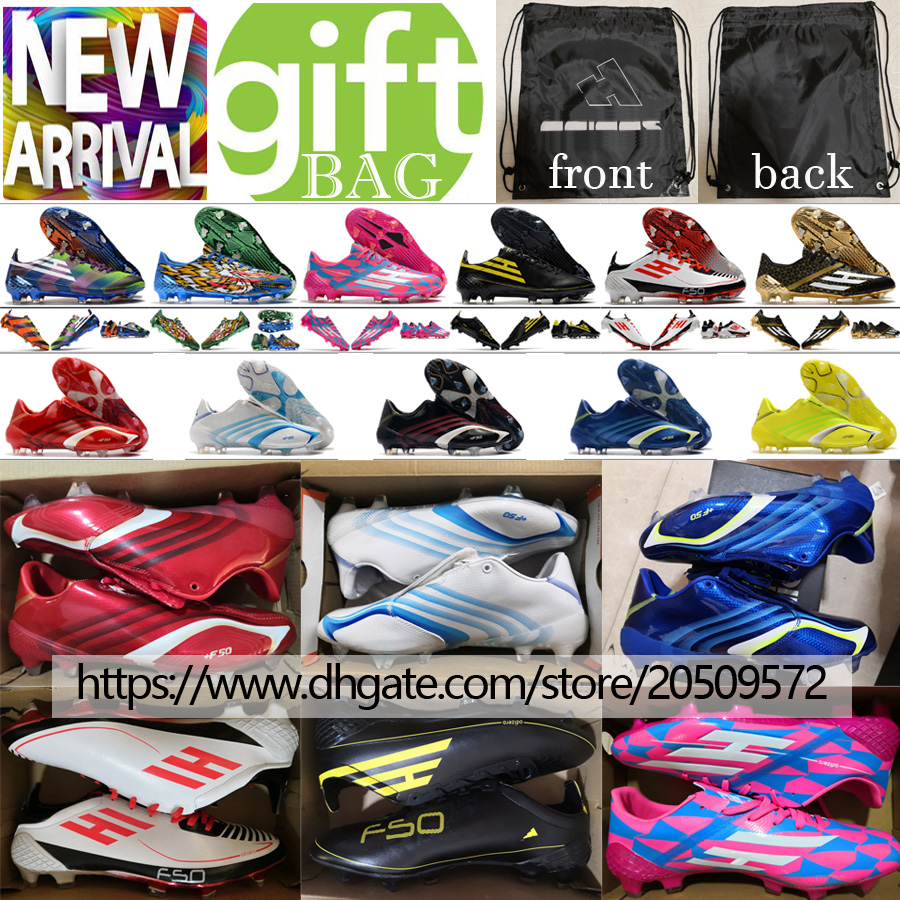 Top Quality Soccer Boots Mens Ghosted Adizero F50 HT FG X506 Tunit Low Cleats Outdoor Leather Football Shoes Gold Pink Black White Blue Red Yellow Multi Size US6.5-11.5, Box
Top Quality Soccer Boots Mens Ghosted Adizero F50 HT FG X506 Tunit Low Cleats Outdoor Leather Football Shoes Gold Pink Black White Blue Red Yellow Multi Size US6.5-11.5, Box