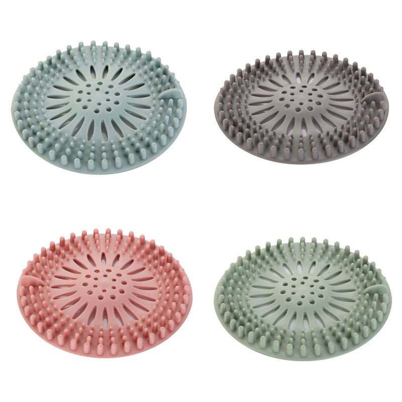 1Pcs Sink Filter Silicone Bathroom Bathtub Supplies Hair Stopper Portable Shower Drain Covers Drain Strainer Kitchen Accessories