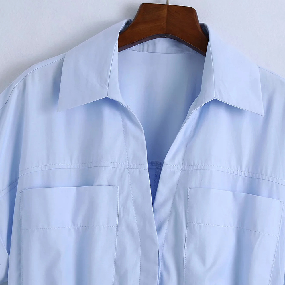 BBWM Summer Women Jumpsuits Fashion Loose Short Sleeve Solid Lapel Female Casual Jumpsuits Chic Elastic Waist Women 210520