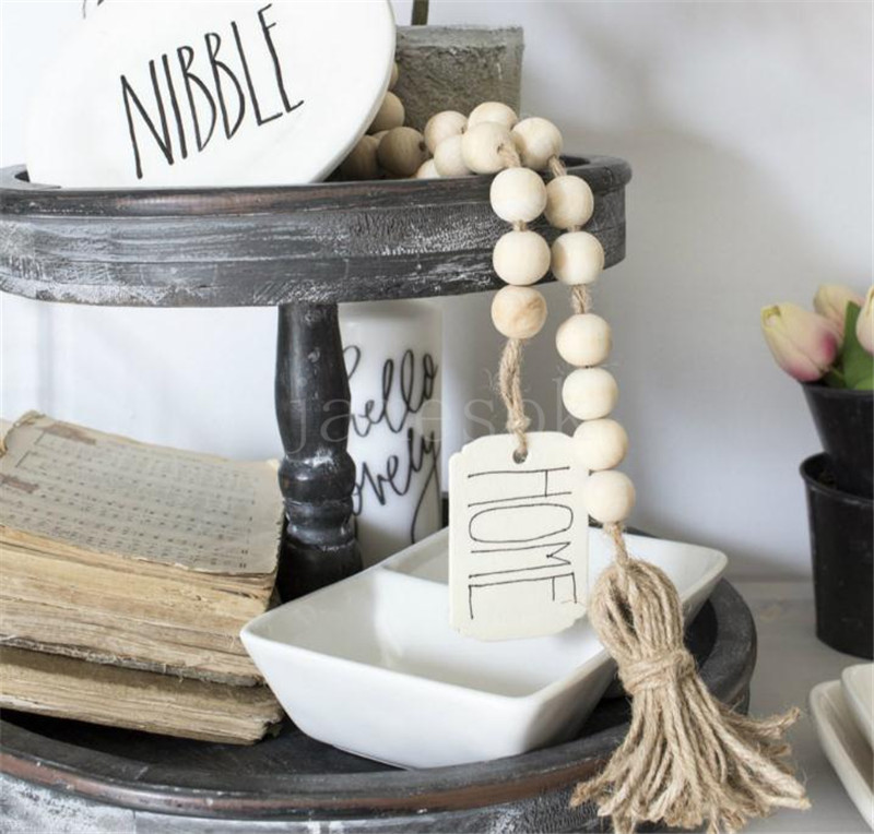 Party Favor Wall Decor Wood Bead Garland With Tassels And DIY Tag Farmhouse Beads Vintage Home Decoration DD266
Party Favor Wall Decor Wood Bead Garland With Tassels And DIY Tag Farmhouse Beads Vintage Home Decoration DD266
