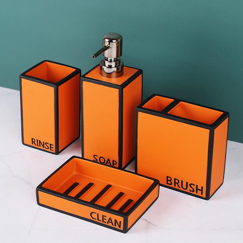 Liquid Soap Dispenser 4PC Resin Bathroom Accessories Toothbrush Holder Set, Contain Cup,Soap Dispenser,Soap Dish,Tumbler
Liquid Soap Dispenser 4PC Resin Bathroom Accessories Toothbrush Holder Set, Contain Cup,Soap Dispenser,Soap Dish,Tumbler