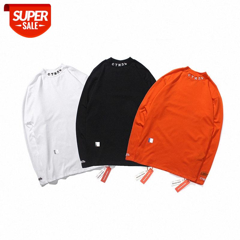 Heron Preton classic half high neck bottoming shirt long T autumn and winter embroidery 1:1 cotton T-shirt #cG6E, Black 
Heron Preton classic half high neck bottoming shirt long T autumn and winter embroidery 1:1 cotton T-shirt #cG6E, Black