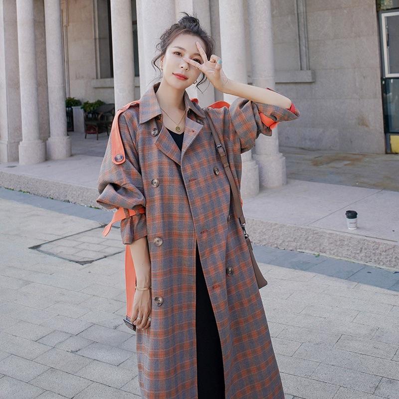Women's Trench Coats Contrast Stitching Plaid Windbreaker Womens Clothing Spring Autumn 2022 Retro British Style Long With Belt D830, Tan;black
Women's Trench Coats Contrast Stitching Plaid Windbreaker Womens Clothing Spring Autumn 2022 Retro British Style Long With Belt D830, Tan;black