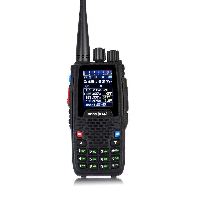 Walkie Talkie Quad Band Handheld Two-Way Radio KT-8R 4 Outdoor Intercom UHF VHF Ham Transceiver