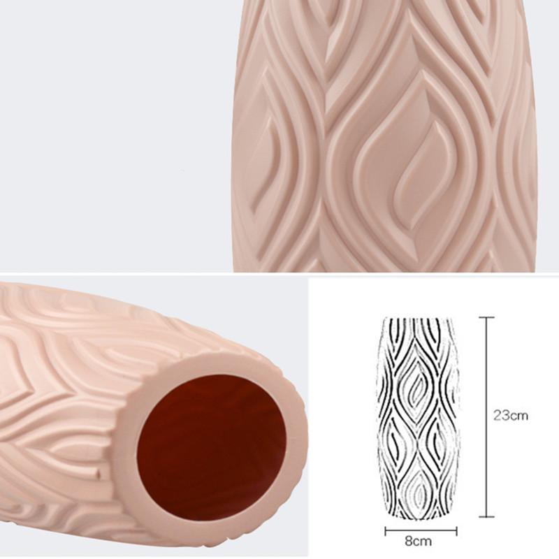Imitation Ceramic Vase Home Decor Shatterproof Flower Pot Nordic Decoration Plastic Decorative Vases Modern
