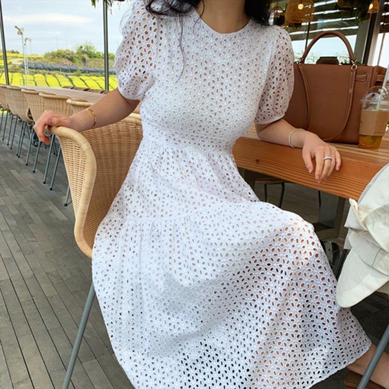 vintage lace maxi casual women dress loose solid chic korean female sweet elegant vestidos summer flower, Black;gray 
vintage lace maxi casual women dress loose solid chic korean female sweet elegant vestidos summer flower, Black;gray