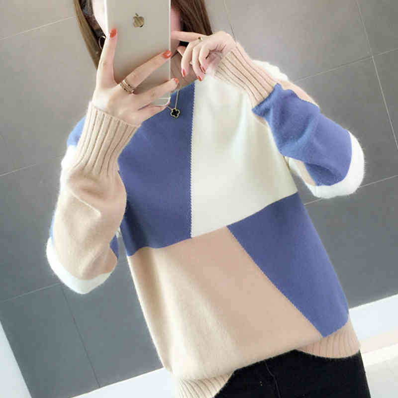 winter Knitted Women Sweaters Elegant Clothing Turtleneck Long Sleeve Tops Casual Blouses 5771 50 210518