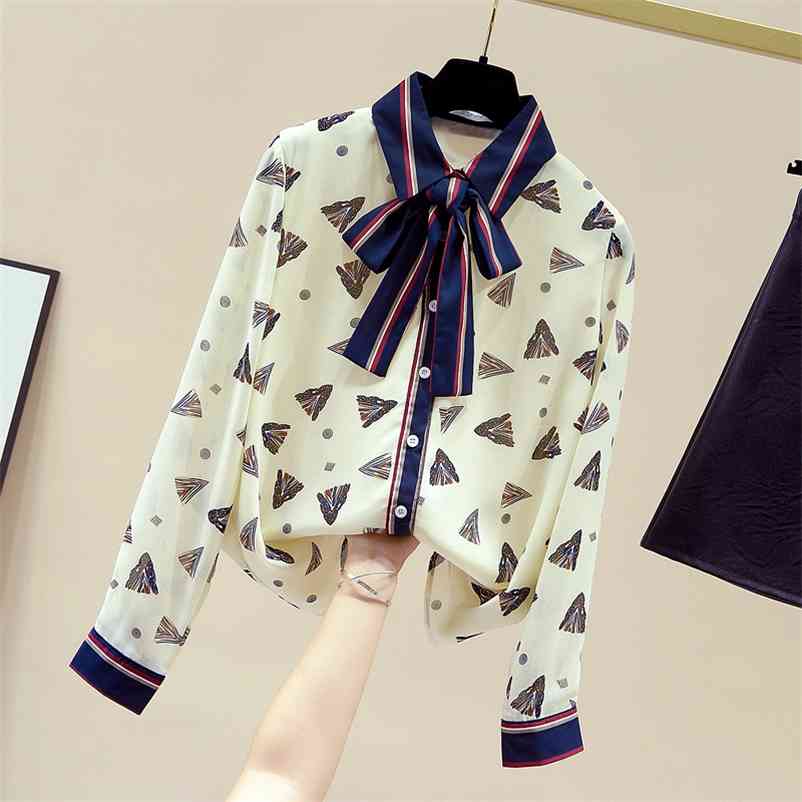 Autumn Women's Bow Long Sleeves Retro Print OL Shirts Office Ladies Shirt Blouse Tops A4084 210519, Ivory
Autumn Women's Bow Long Sleeves Retro Print OL Shirts Office Ladies Shirt Blouse Tops A4084 210519, Ivory