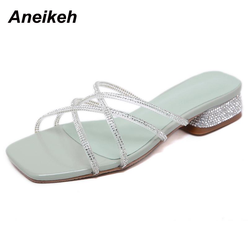 Slippers Aneikeh Women Shoes Summer Solid PVC Slides Outside Fashion Party 2021 Square Heel Concise Polka Dot Riband, Black
Slippers Aneikeh Women Shoes Summer Solid PVC Slides Outside Fashion Party 2021 Square Heel Concise Polka Dot Riband, Black