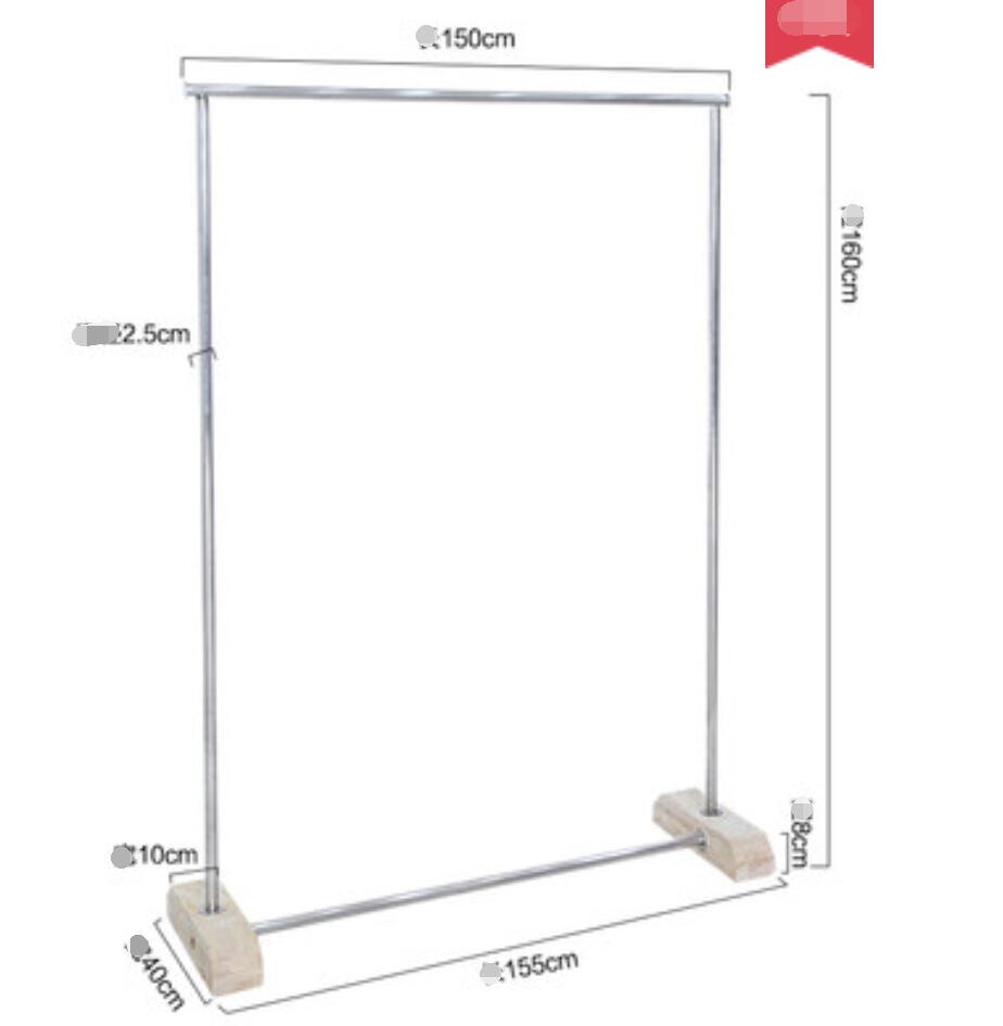 Clothing store display rack clothes shelf landing men show racks bag hanger Simple design of shoe hanging pole in women's cloth shop
