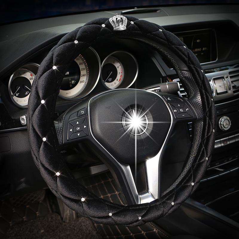 Steering Wheel Covers Winter Plush Car Cover Diamond Crystal Rhinestone Crown Auto Universal Size 38CM For Most
Steering Wheel Covers Winter Plush Car Cover Diamond Crystal Rhinestone Crown Auto Universal Size 38CM For Most