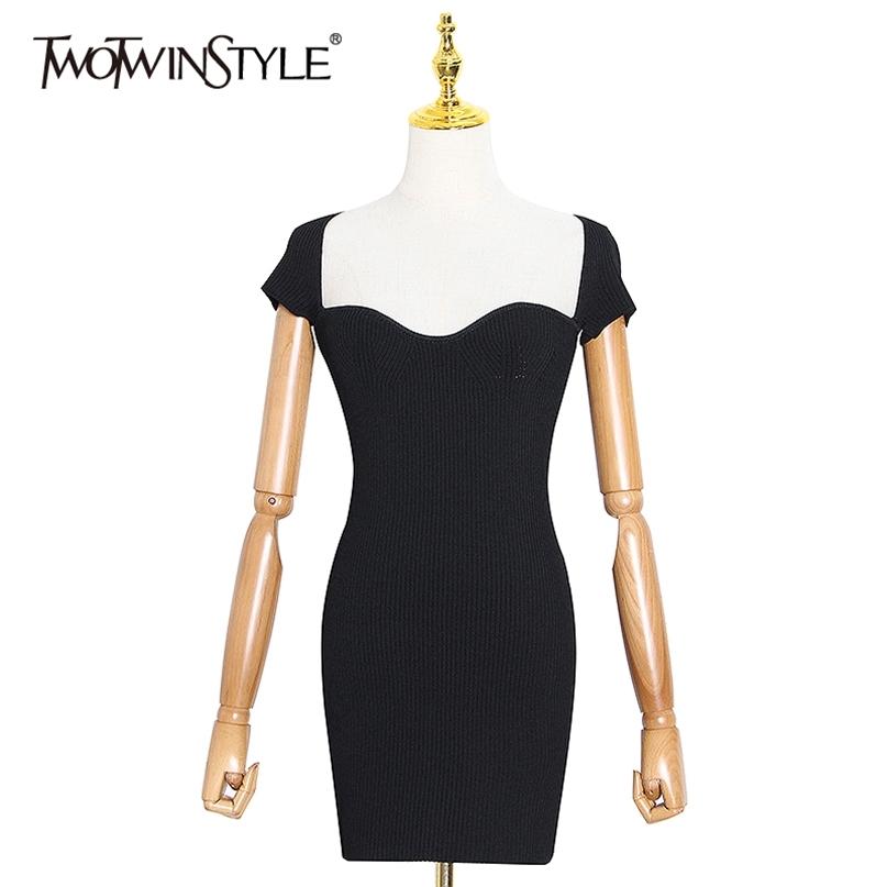 Knitting Slim Dress For Women Square Collar Short Sleeve High Waist Solid Dresses Female Fashion Summer 210520, White
Knitting Slim Dress For Women Square Collar Short Sleeve High Waist Solid Dresses Female Fashion Summer 210520, White