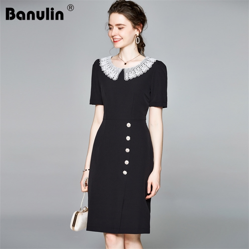 Lace Collar Elegant Buttons Pencil Dress Women Spring Slim Business Sheath Bodycon Dresses OL Office Wear Vestidos 210603, Black
Lace Collar Elegant Buttons Pencil Dress Women Spring Slim Business Sheath Bodycon Dresses OL Office Wear Vestidos 210603, Black