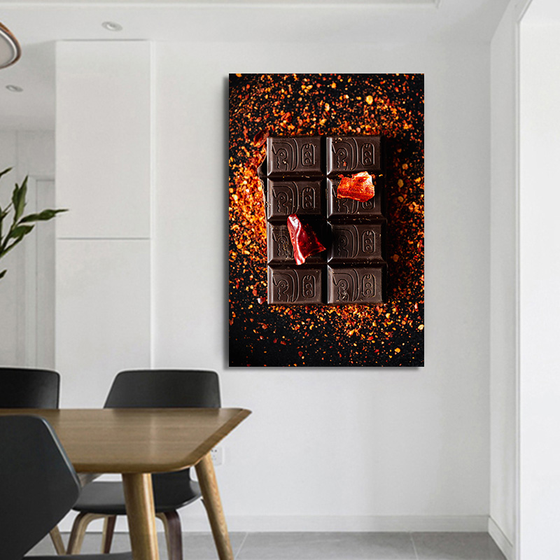 Kitchen Wall Decorations Ingredients Chili And Chocolate For Restaurant Canvas Print Art Cuadros No Frame Modern Room Decor