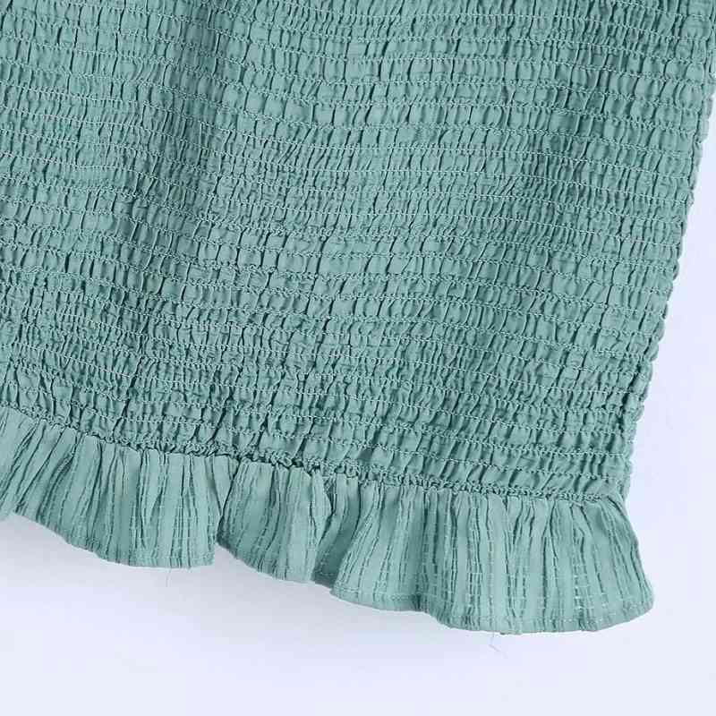 Summer Women Green Jacquard Elastic Slim Suspender Mini Dress Female Sleeveless Clothes Casual Lady Vestido D7675 210430Z