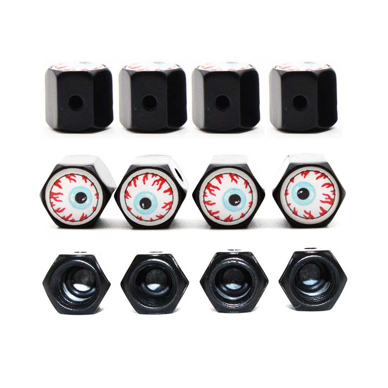 Tire Valve Caps Wheel Bolt & Nut Anti-theft Fashion Eyes Imperial Crown Car Wheel Tires Tyre Stem Air Cap Auto Airtight Covers