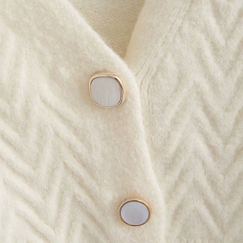 French Retro V-neck Single-breasted Thin Section Female Cardigan Loose Short Solid Color Long Sleeve Chic Women's Sweater 210507