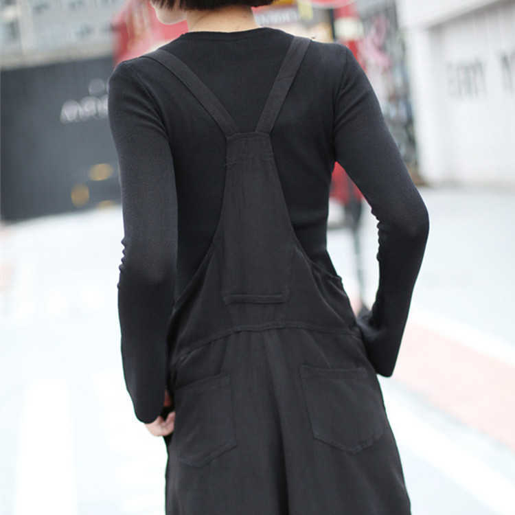 VANOVICH Spring and Summer Wild Cotton Overalls Women European Solid Color Wide-leg Pants Female 210615