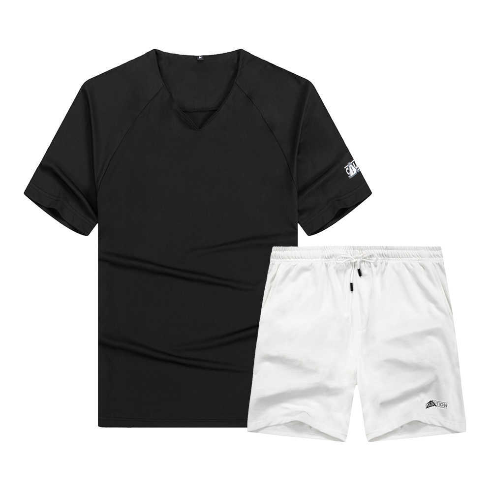 Casual Tracksuit sweatsuit Sets Men Joggers Set Sports Suits Jogging Homme Summer Track Suit 210603