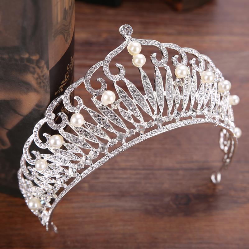 Hair Clips & Barrettes Vintage Silver Color Pearl Rhinestone Bridal Tiara Wedding Crown Jewelry Headpiece Queen For Accessories, Golden;silver
Hair Clips & Barrettes Vintage Silver Color Pearl Rhinestone Bridal Tiara Wedding Crown Jewelry Headpiece Queen For Accessories, Golden;silver