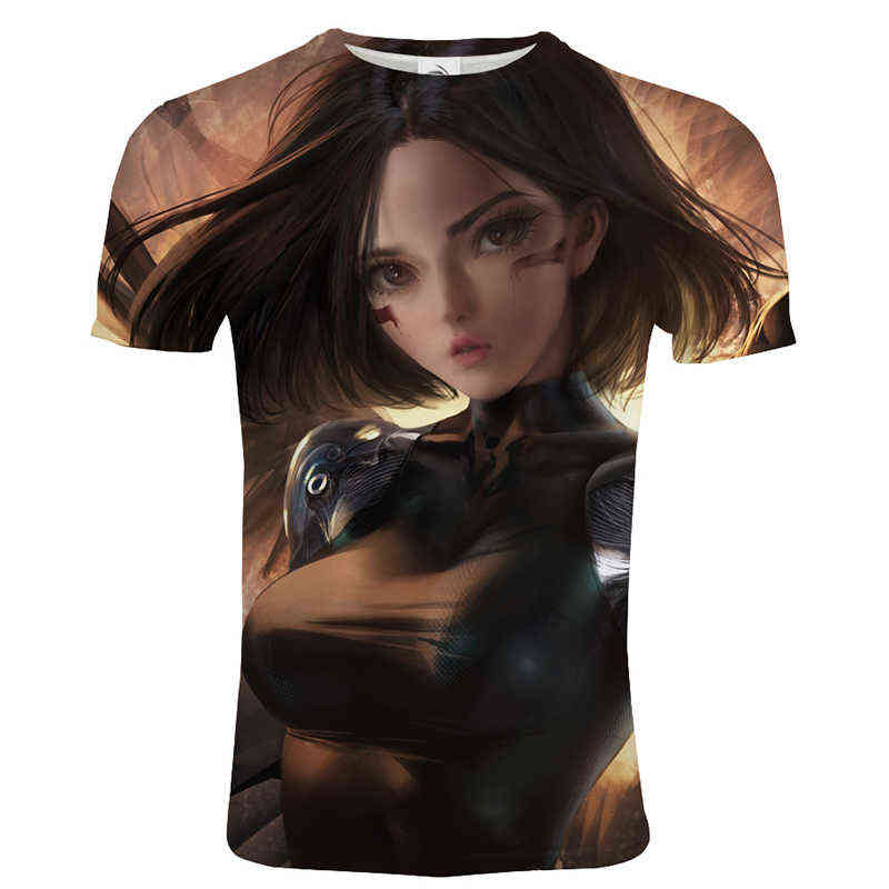 Alita Battle Angel 3D Printed T-shirt Movie Style Men Women Streetwear Casual Tshirt Fashion Hip Hop T shirt Unisex O-NECK Tops X0621, 01
Alita Battle Angel 3D Printed T-shirt Movie Style Men Women Streetwear Casual Tshirt Fashion Hip Hop T shirt Unisex O-NECK Tops X0621, 01