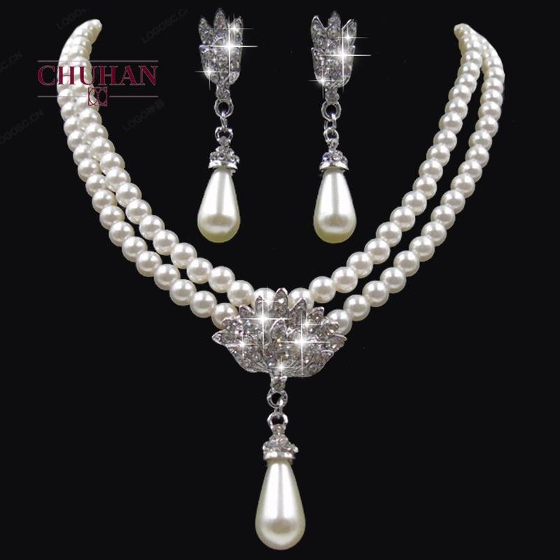 Pendant Necklaces CHUHAN High Grade Wedding Dress Accessories Fashion Necklace Bridal Jewelry Pearl Earrings Alloy J297
Pendant Necklaces CHUHAN High Grade Wedding Dress Accessories Fashion Necklace Bridal Jewelry Pearl Earrings Alloy J297