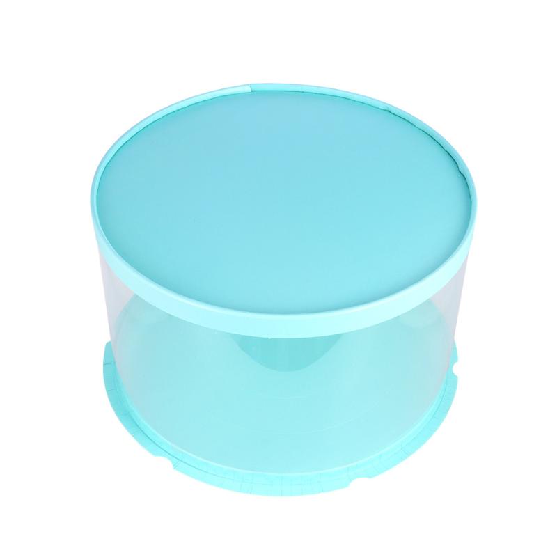 Cake Box Round Packaging Boxes Transparent Organizer For Home Dessert Shop (Black, Single-layer) (8inch) Gift Wrap