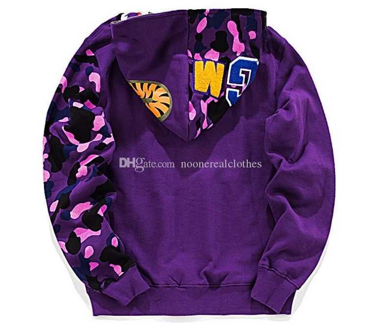 Mens Female Sportwear Coat Jogger Tracksuit Patchwork Fleece Sweatshirt Black camouflage Hip Hop Zipper Hoodie Men Shark mouth Jacket, Purple
Mens Female Sportwear Coat Jogger Tracksuit Patchwork Fleece Sweatshirt Black camouflage Hip Hop Zipper Hoodie Men Shark mouth Jacket, Purple