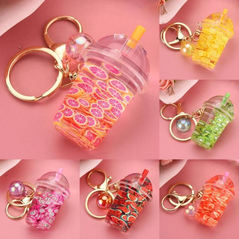 Keychains Creative Simulation Fruit Floating Keychain Cute Watermelon Kiwi Liquid Milk Tea Bottle Keyring Women Summer Bag Key Holder
Keychains Creative Simulation Fruit Floating Keychain Cute Watermelon Kiwi Liquid Milk Tea Bottle Keyring Women Summer Bag Key Holder