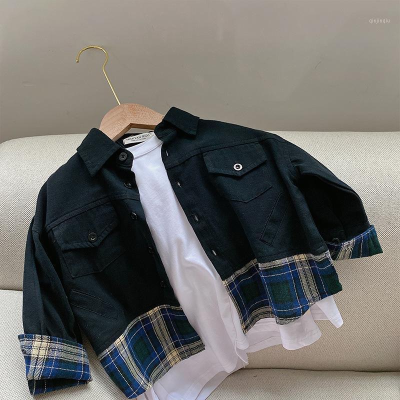 Jackets 2021 Autumn Boys And Girls Plaid Stitching Jacket Male Baby Mid-length Shirt Trendy Boy Western Casual, Blue;gray
Jackets 2021 Autumn Boys And Girls Plaid Stitching Jacket Male Baby Mid-length Shirt Trendy Boy Western Casual, Blue;gray