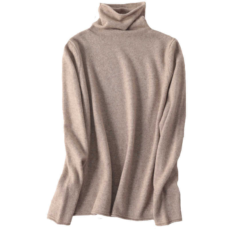 SuyaDream Woman Solid Wool Sweaters 100%Wool Turtleneck Plain Pullovers Fall Winter Bottoming Shirts Knitwear 210918