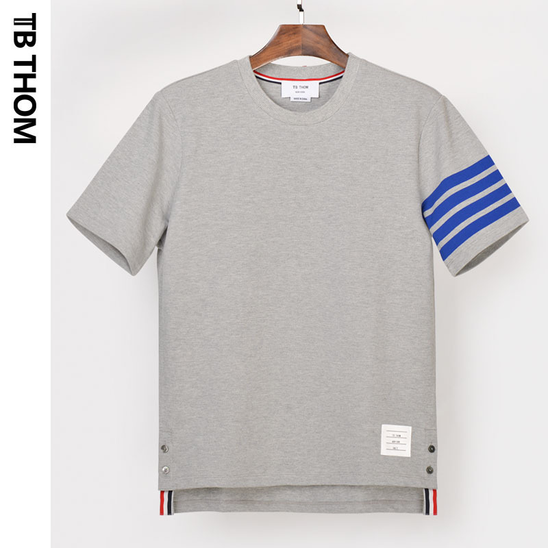 Color blue woven four bars TB Thom short sleeve men's T-shirt trend leisure brand9PJS, White;black
Color blue woven four bars TB Thom short sleeve men's T-shirt trend leisure brand9PJS, White;black