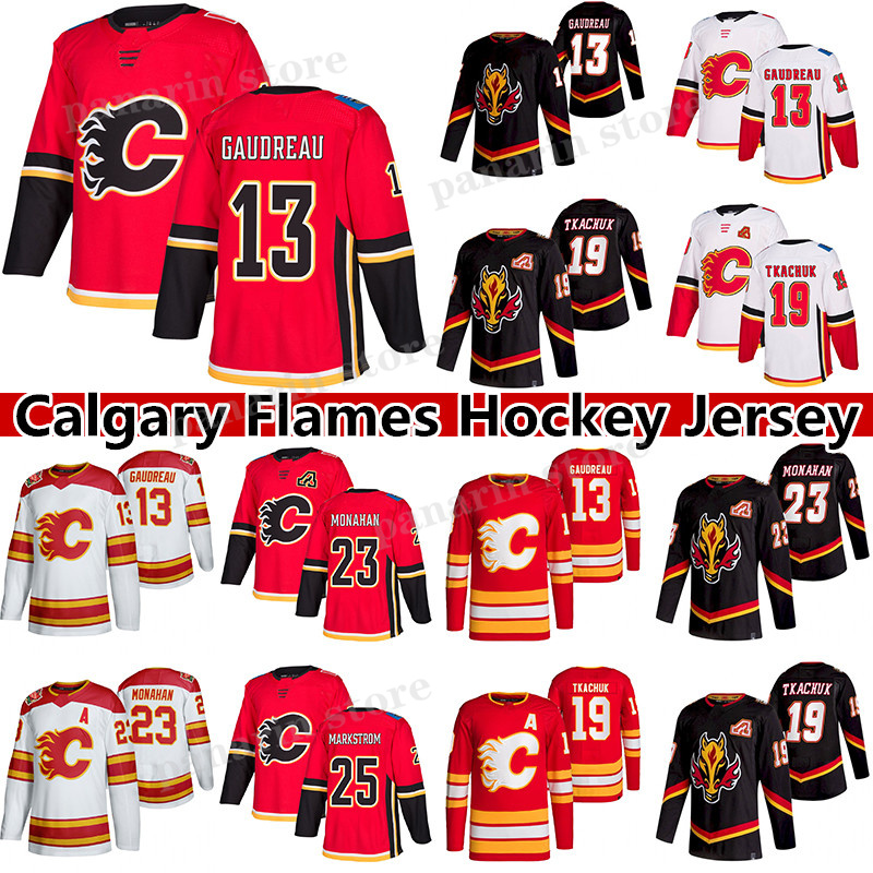 Calgary Flames Jersey 13 Johnny Gaudreau 23 Sean Monahan 25 Jacob Markstrom 19 Matthew Tkachuk hockey jerseys, Red
Calgary Flames Jersey 13 Johnny Gaudreau 23 Sean Monahan 25 Jacob Markstrom 19 Matthew Tkachuk hockey jerseys, Red