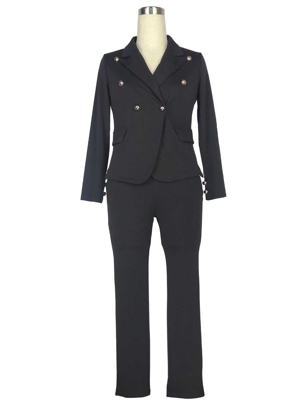 CMYAYA Business Attire Work Office Autumn/winter Women Fashion Full Sleeve Coat Outerwear Blazers Pants Suits Cardigan 3091 210930