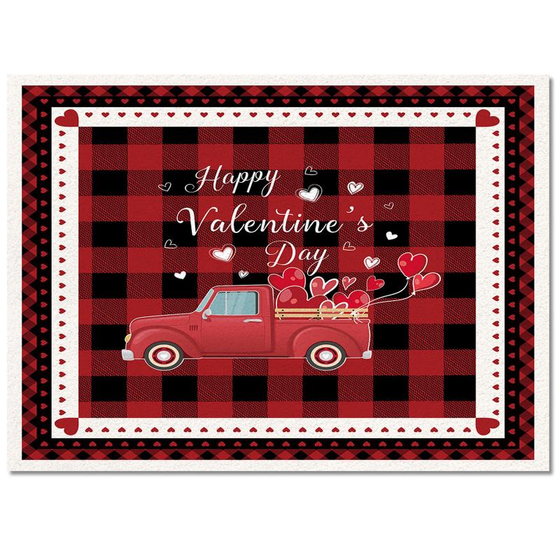 Carpets Happy Valentine'S Day Plaid Love Truck Bedroom Decoration Living Room Rug For Home Mat
Carpets Happy Valentine'S Day Plaid Love Truck Bedroom Decoration Living Room Rug For Home Mat