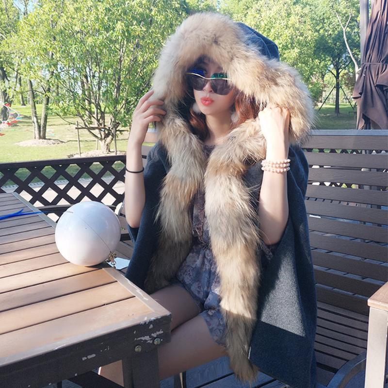 Women's Fur & Faux MAOMAOKONG Raccoon Collar Wool Cloak Coat High Quality Spring And Autumn Ladies Clothing, Beige
Women's Fur & Faux MAOMAOKONG Raccoon Collar Wool Cloak Coat High Quality Spring And Autumn Ladies Clothing, Beige